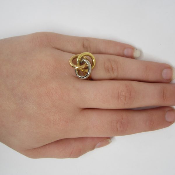 18k Tri-Colour Knot Ring