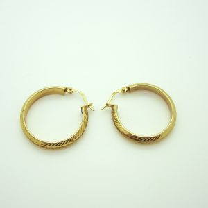 10k yellow gold hoop earrings