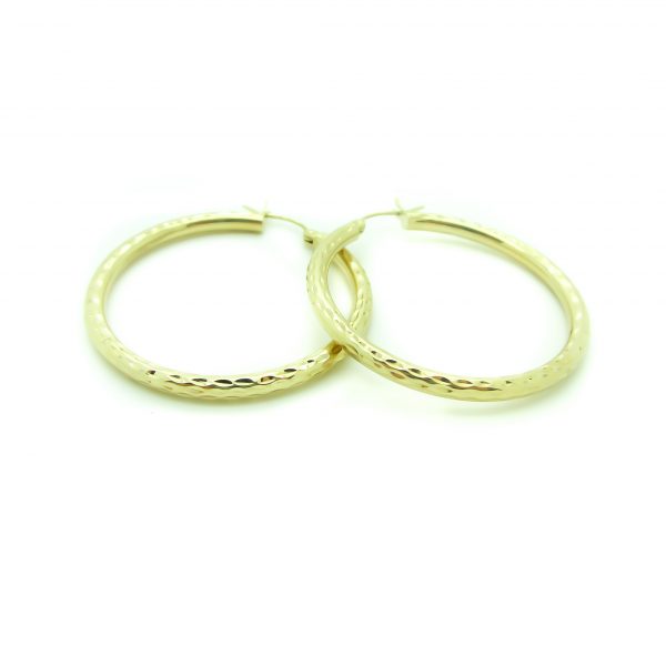 14k yellow gold hoop earrings
