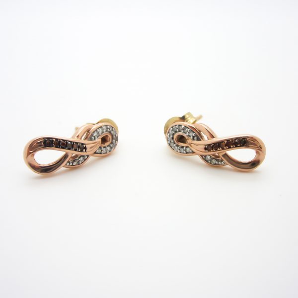 10k rose gold diamond earrings