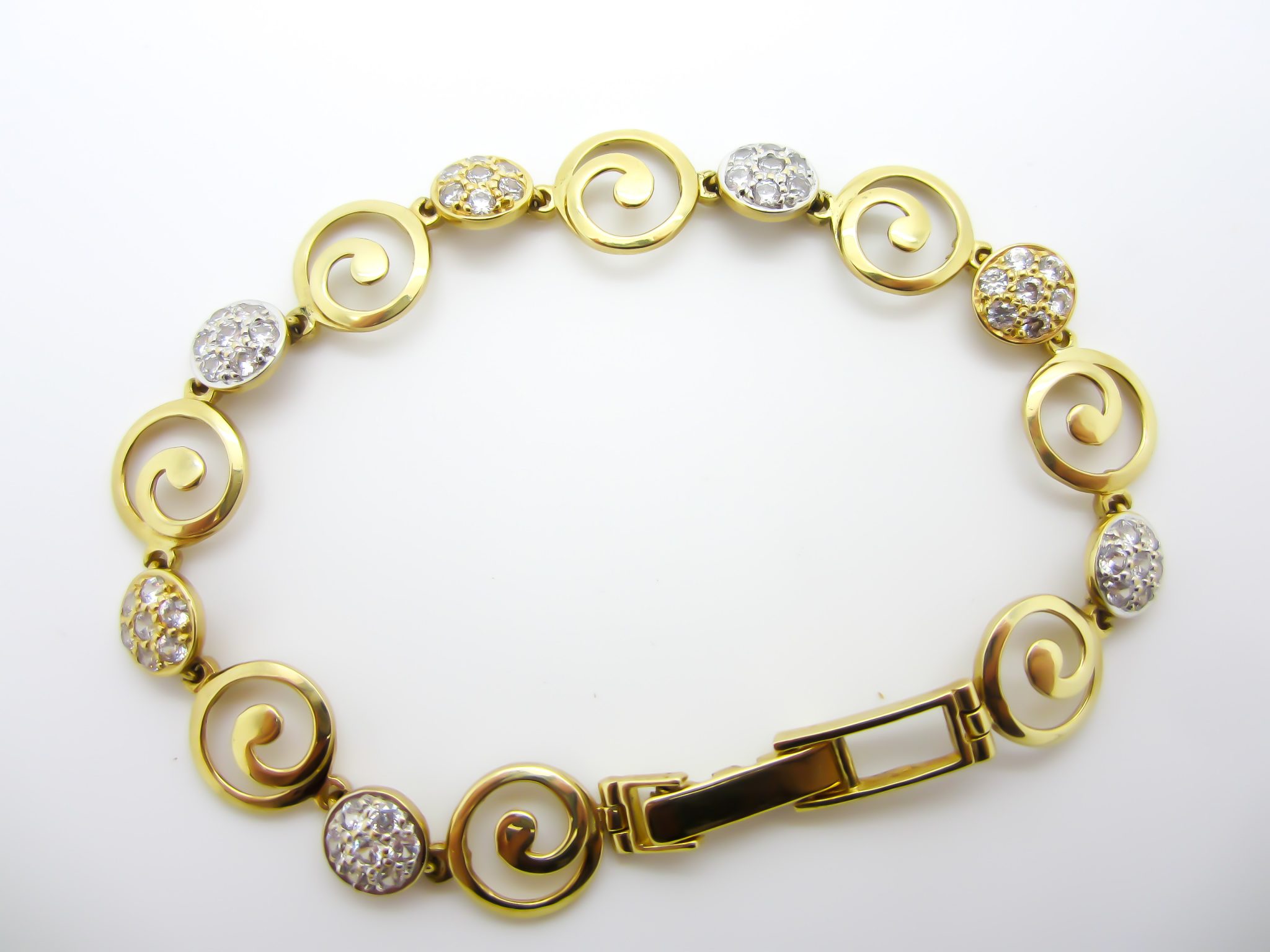 Ladies bracelet 18k White and Yellow Gold Ladies Bracelet - G&G Jewellery