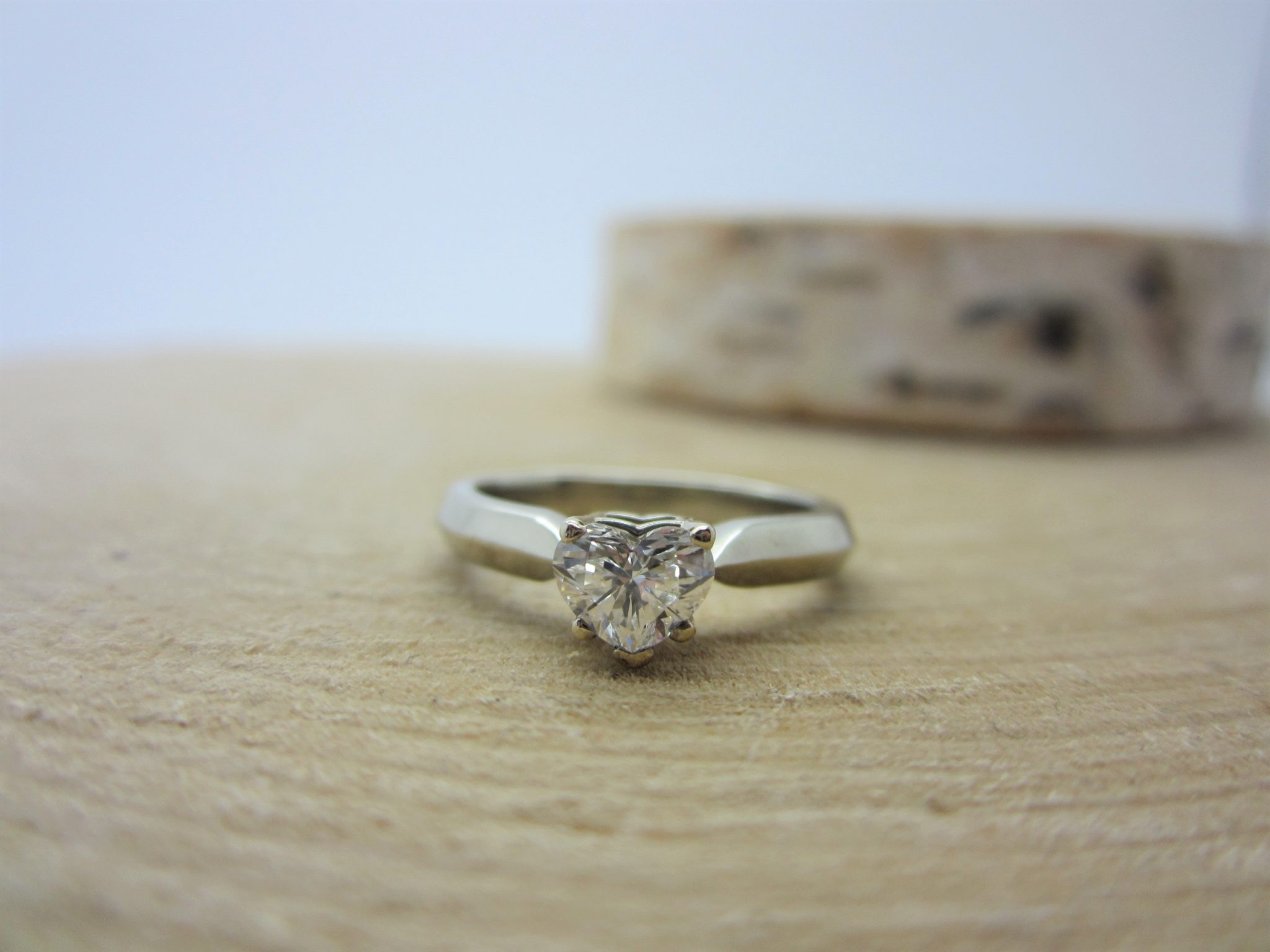 14K Heart Shape Brilliant Diamond Ring | G&G Jewellery