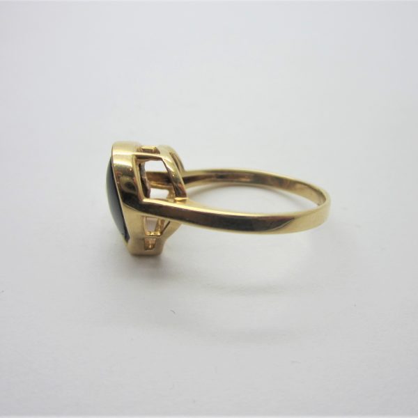 Ladies 14K Yellow Gold and Diamond Heart Ring