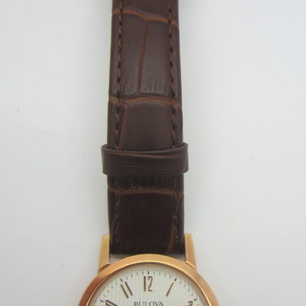 Ladies Bulova Leather Strap Watch