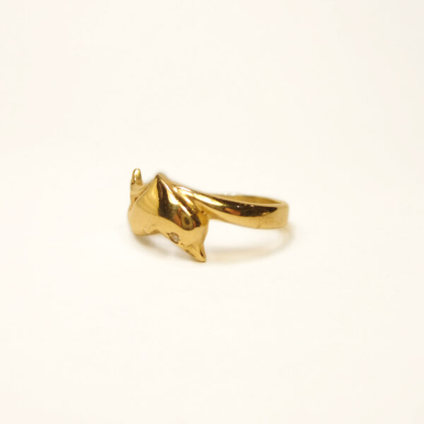 10K Yellow Gold Dolphin Ring