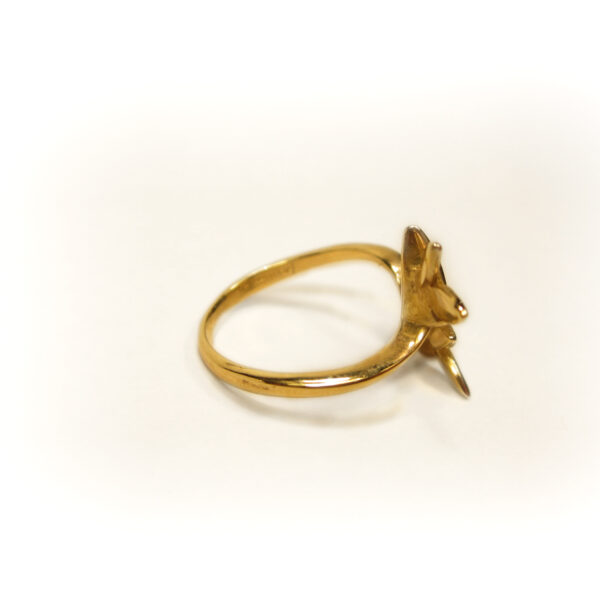 10K Yellow Gold Dragon Fly Ring