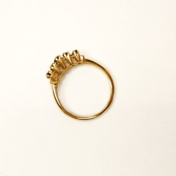 14K Yellow Gold Blue Sapphire  Ring