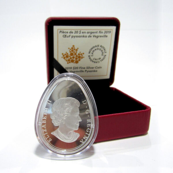 2019 $20 Fine Silver Coin Vegreville Pysanka