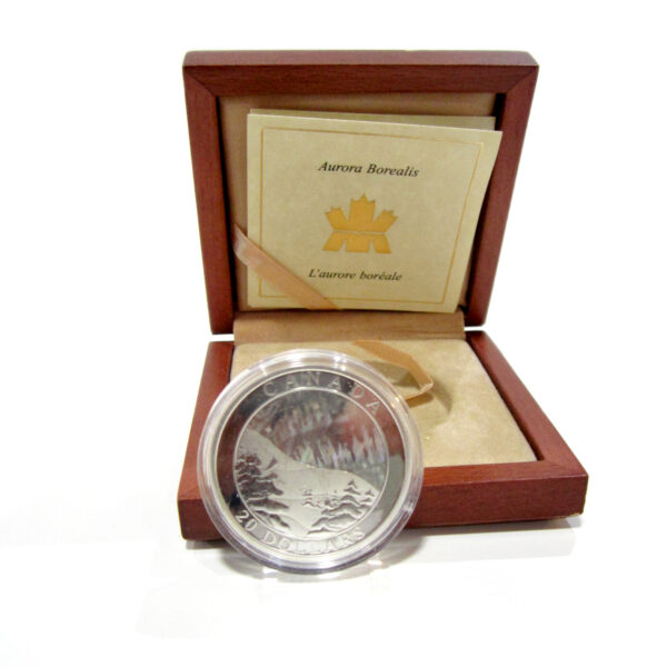 2004 $20 Fine Silver Coin Aurora Borealis