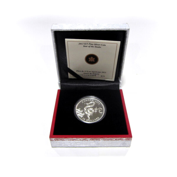 2013 $15 Fine Silver Coin Year of the Snake